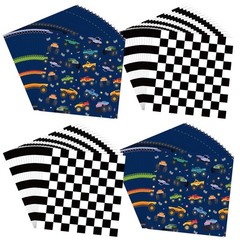 Honeydak 200 Pcs Checkered Wax Paper 7 x 7 inches/ 18 x 18 cm, Multicolor