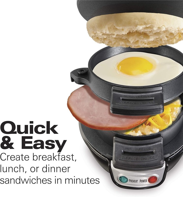 Electric Burger Maker Machine Raf Breakfast Sandwich Maker with Egg Cooker Ring gallery