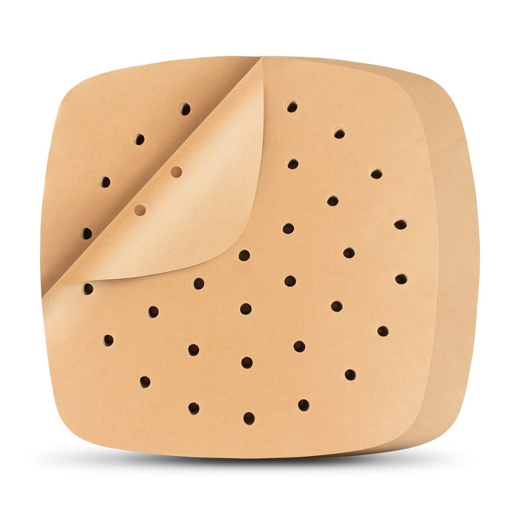 Air Fryer Liners, 200Pcs Square, 8.5 Inch 200 Count (Pack of 1), Unbleached