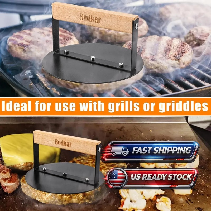 Kitchen Tools Heavy Duty Cast Iron Grill Press Burger Press Bacon Press Barbecue gallery
