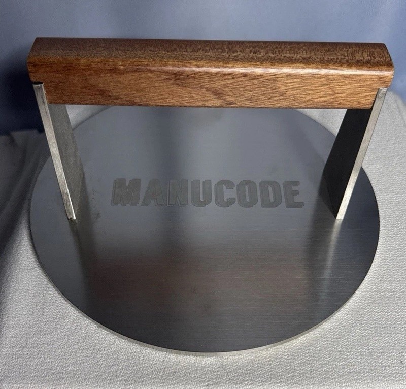 3.8-Lb Burger Press, 9-Inch Smasher for Batch Cooking, Stainless Steel gallery