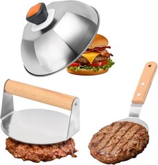 Smash Burger Press Kit Burger Press Melting Dome Grill Spatula Hamburger Press