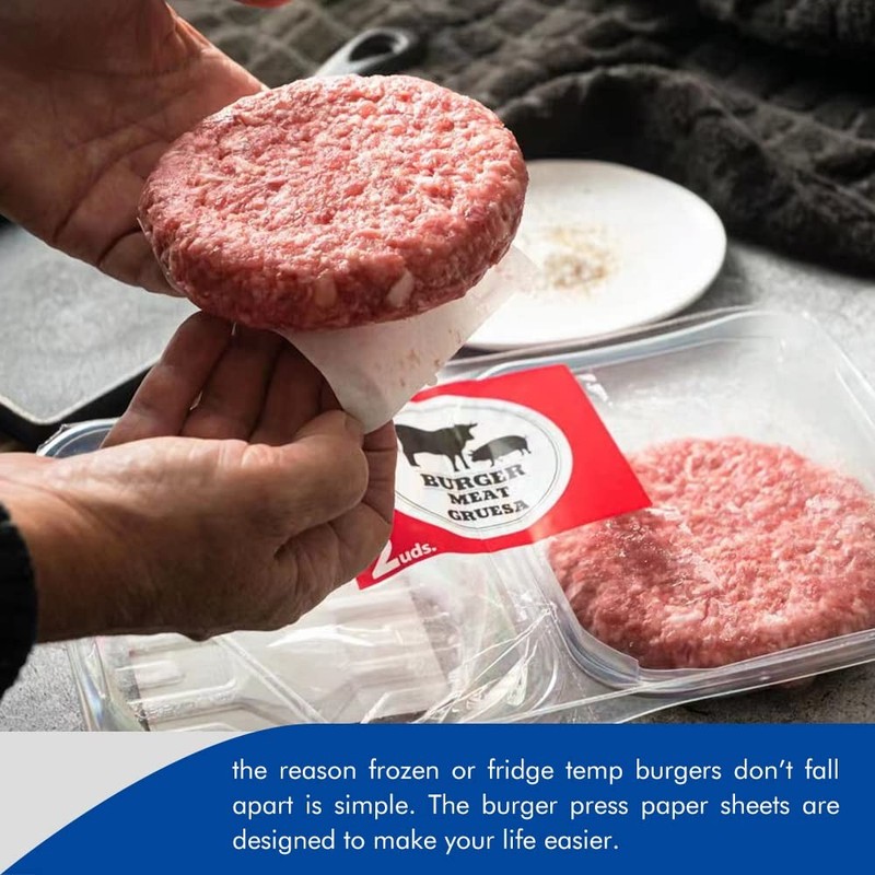 Burger Patty Paper Round 5.5 Inch Set of 500Pcs Non Stick inch, Red gallery
