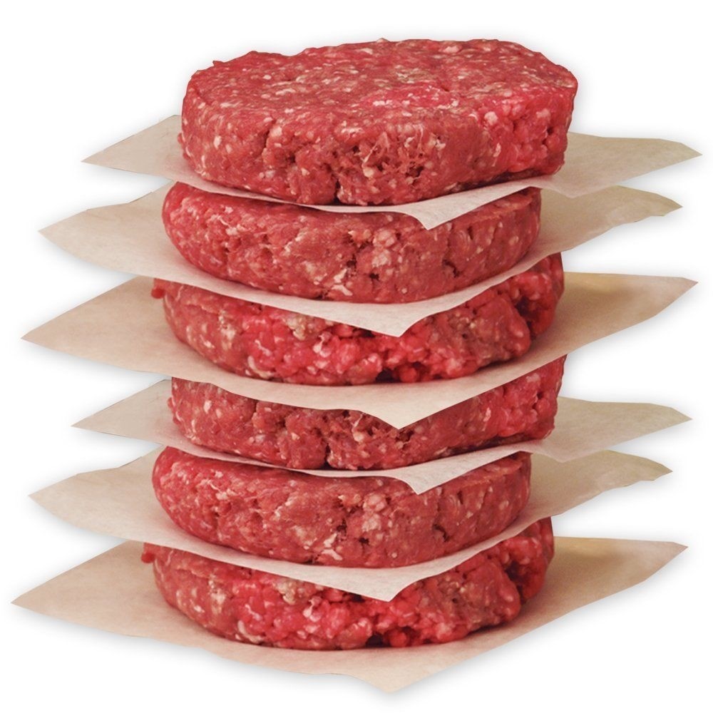 Silicone Coated Square Parchment Hamburger Patty Paper 5.5" x 5.5" - 500 Sheets gallery