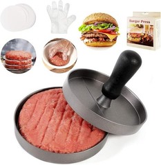 BUDOBEG Hamburger burger press+100 papers+20 disposable gloves+1 scraper