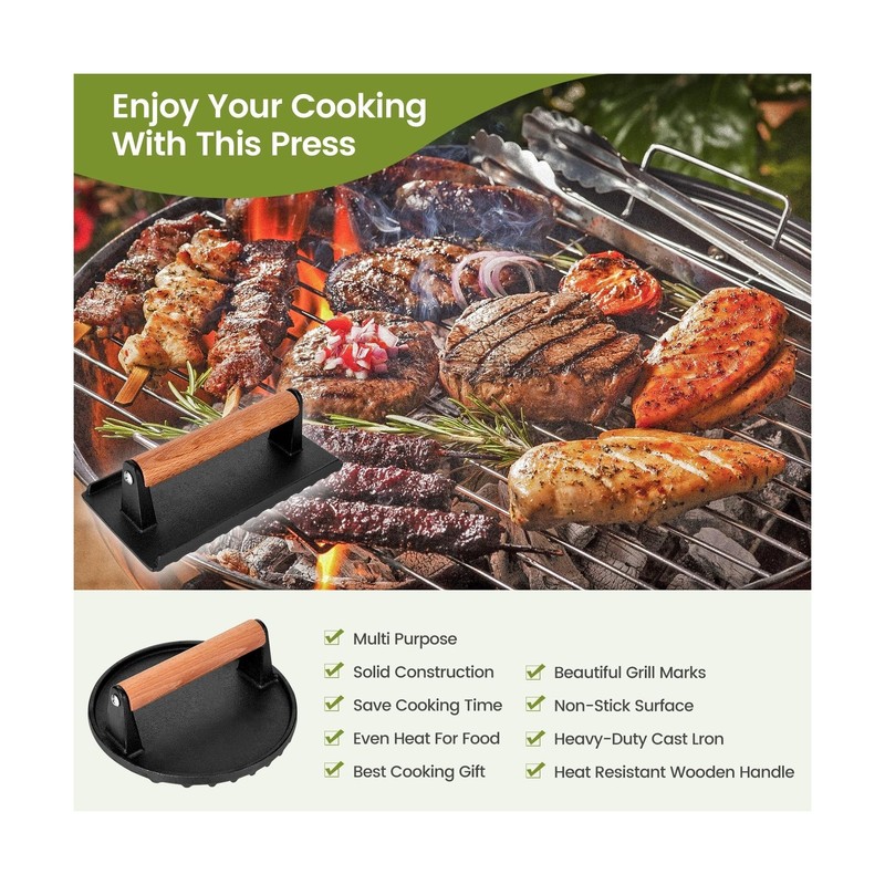 Blackstone Burger Press Set - 7" Round Smash Burger Press & 8"x... FAST USA SHIP gallery