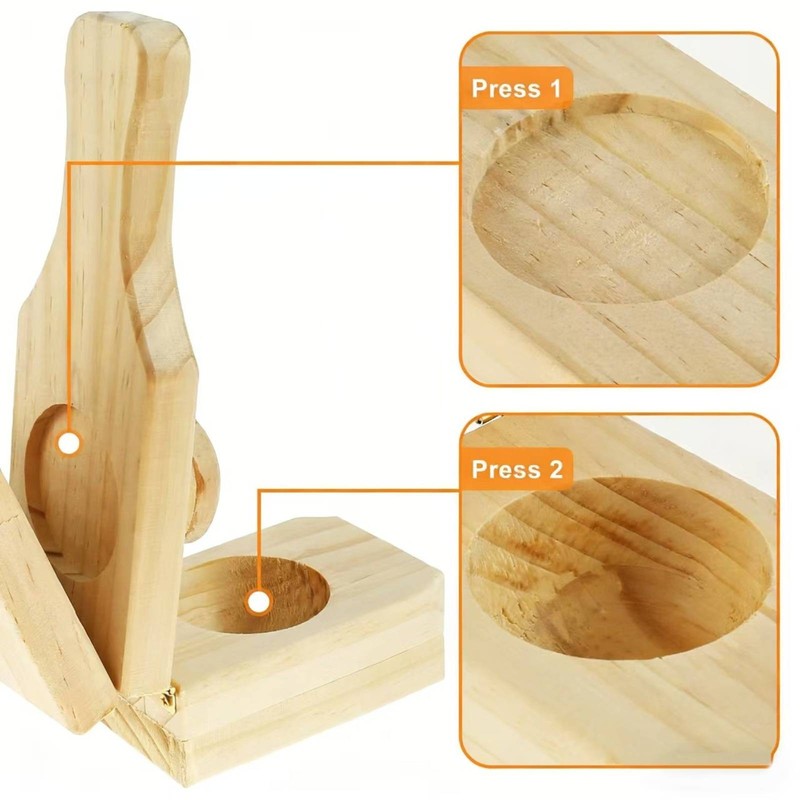 Wooden Press Tool Handmade Banana Press Board Two-Way Use for Kitchen gallery