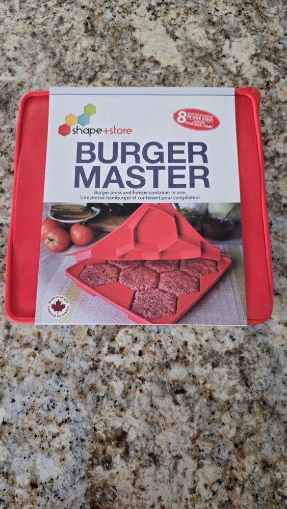NIP Burger Master Innovative 8-in-1 Burger Press & Freezer Container Silicone