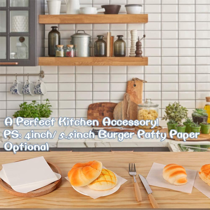 Burger Patty Paper, 5.5 X 5.5In, Set of 300, Patty Paper Squares, Baking gallery