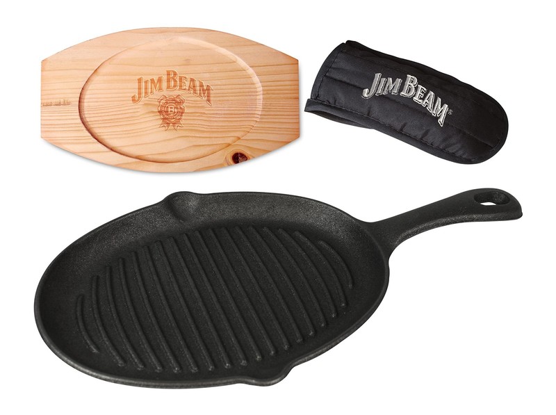 Jim Beam JB0159, Heavy Duty Construction, Pre Seasoned Cast Iron Skillet with... gallery