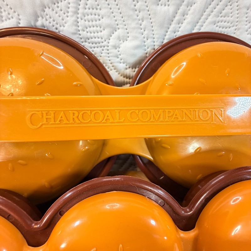 Vintage Charcoal Companion Triple Mini Burger Press Slider Patty Maker Orange gallery