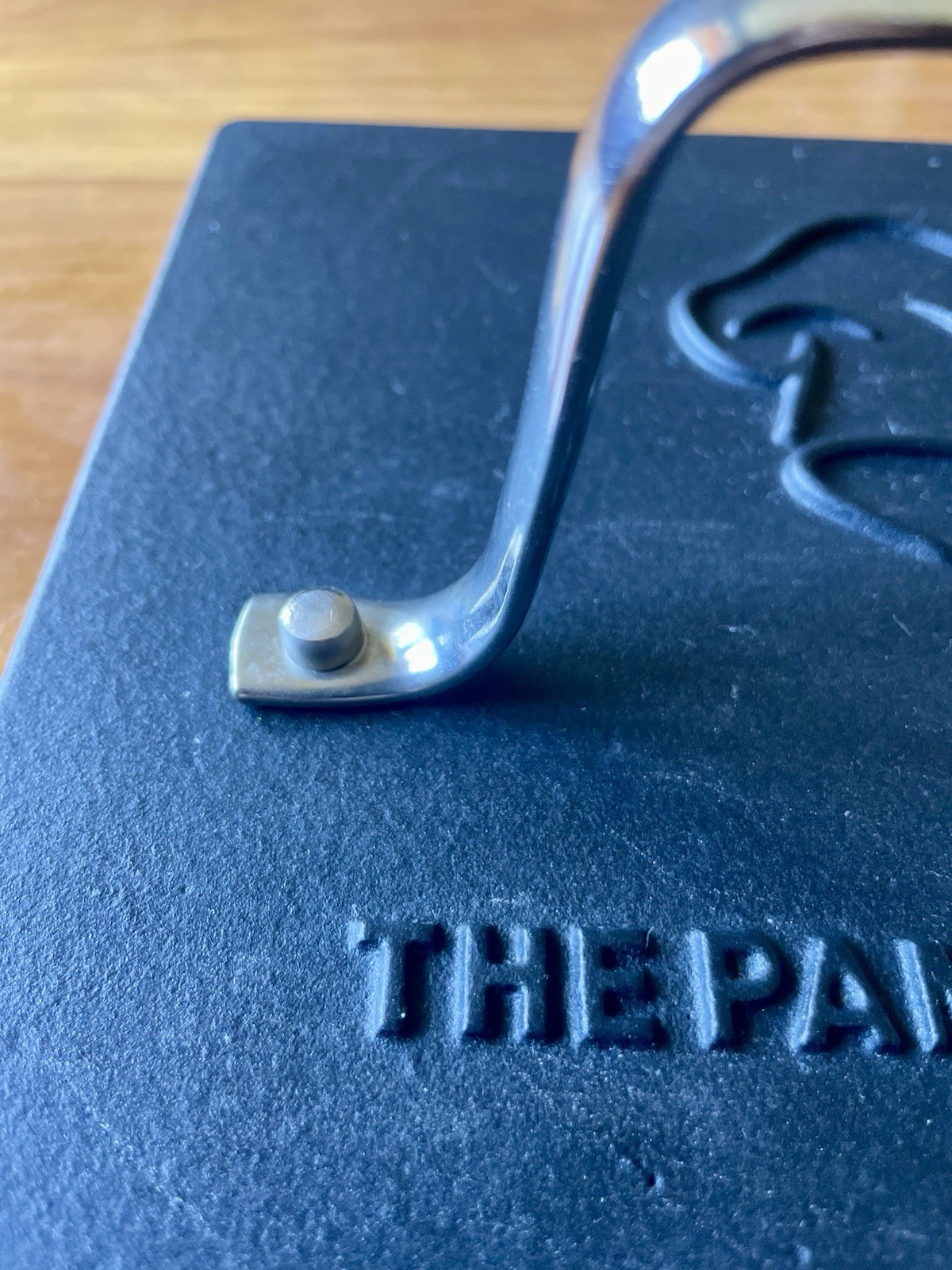 Pampered Chef Grill Press #2875 Cast Iron 8.5” Sq Searing Tool gallery
