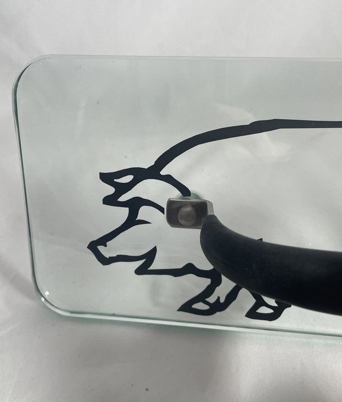 Prepology 2lb Glass Bacon Burger Press Pig Decal Gray Comfort Grip Handle Grill gallery