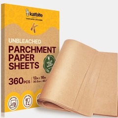 Katbite Parchment Paper Sheets 360 PCS, 12×16 Inch 360 Pcs, Brown