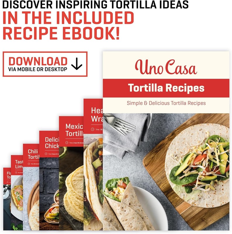 10 Inch Cast Iron Tortilla Press & Comal Pan Bundle - Non-Stick, Heat-Resistant, gallery