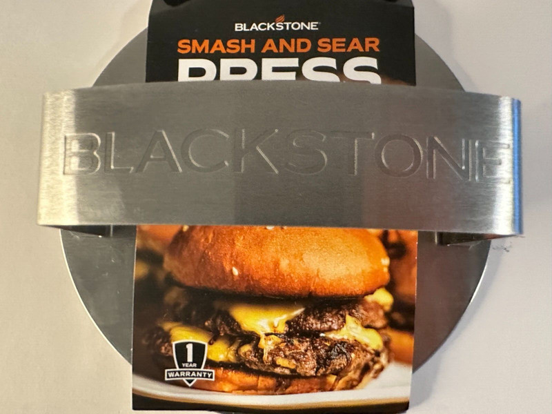 Blackstone 5349 Smash and Sear Press Burger Tool Stainless Steel Grill Gift 7" gallery