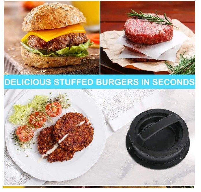Burger Press Stuffed Patty Maker Non Stick Molds Kit Hamburger Bbq Rings Sliders gallery