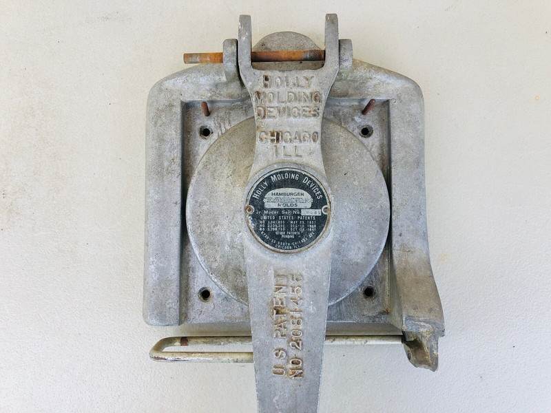 Vintage Hollymatic 'Holly Jr' Hamburger 5" Patty Mold Press Machine Aluminum gallery