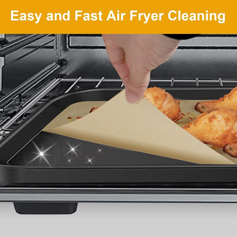 SIUDANGKA 100Pcs 12-inch Air Fryer Parchment Paper 12X12 Inches, gallery