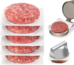 Parchment Paper Squares, Set of 300, 6 x 6 Inch Hamburger Patty Paper, Non Stick