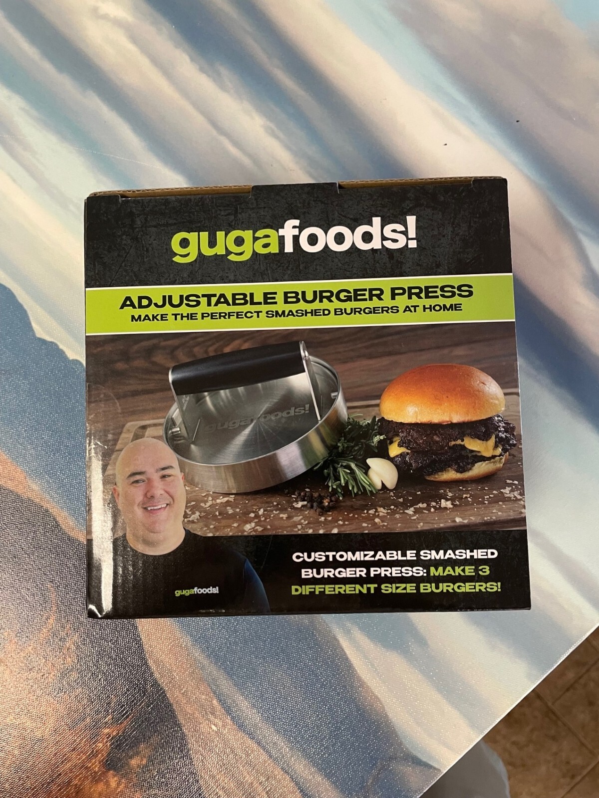 Guga Foods- Adjustable Burger Press, Stainless Steel Hamburger and Smashed Patty gallery