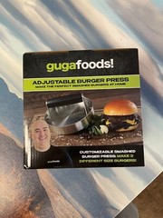 Guga Foods- Adjustable Burger Press, Stainless Steel Hamburger and Smashed Patty