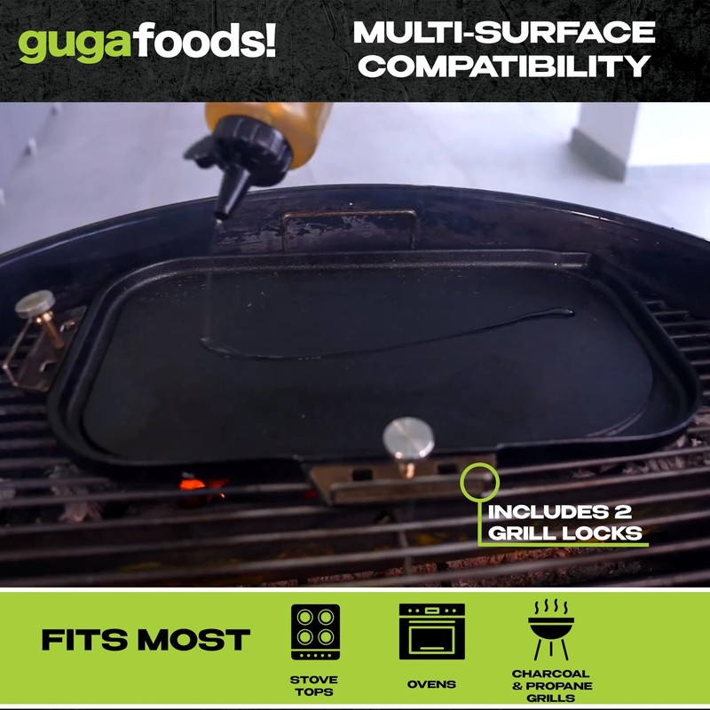 Ultimate Griddle Kit Set- Transform Any Grill or Stove, Includes Cast Iron Gr... gallery