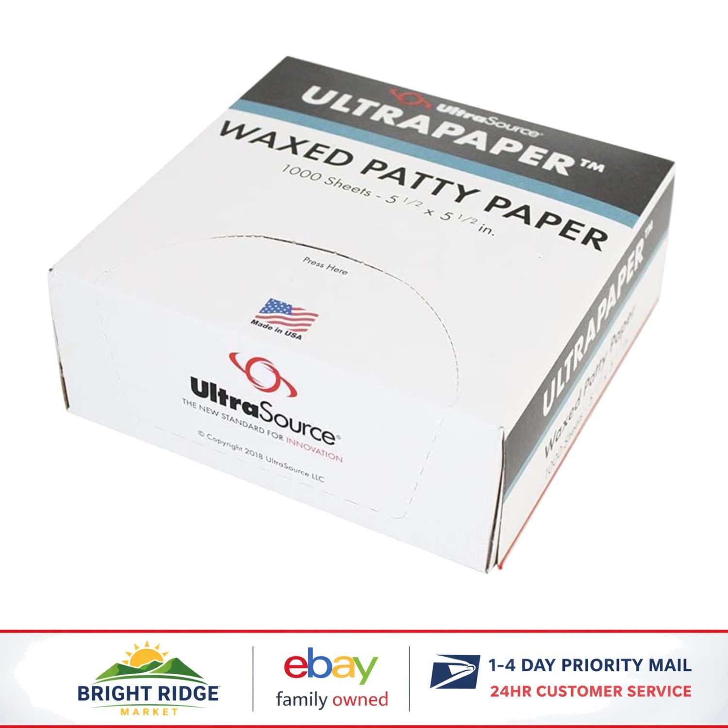 Biodegradable Patty Paper, 5.5" x 5.5" Squares, Perfect for Meat and Baked Goods gallery