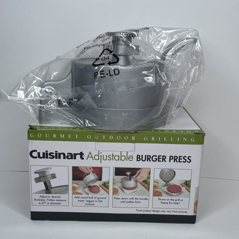 Cuisinart Adjustable Metal Burger Hamburger Press CABP-300 gallery