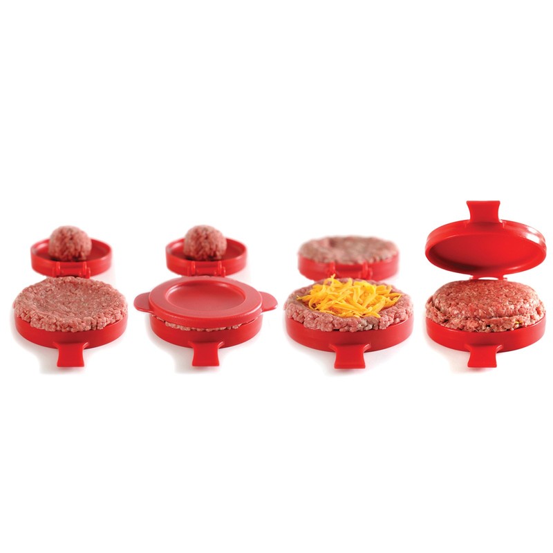Norpro Nonstick Stuffed Burger Maker, Red gallery