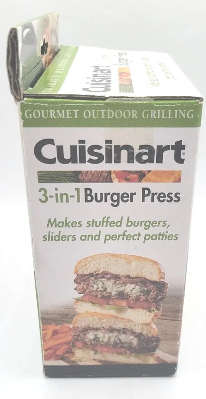 Cuisinart 3 in 1 Stuffed Burger Press Hamburger Patty Maker BBQ Grill Mold Tool gallery