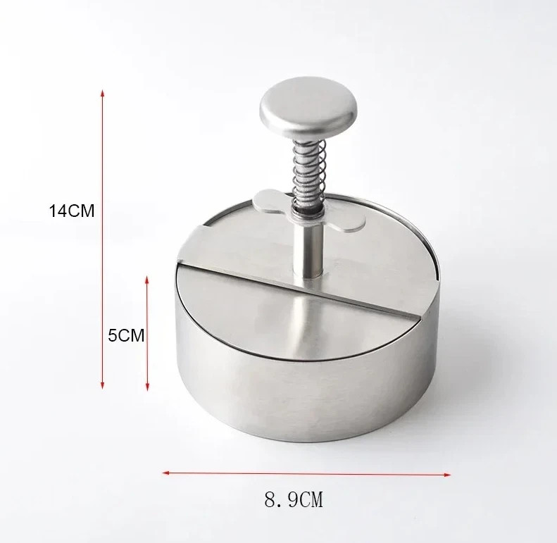 1pc 304 Stainless Steel Hamburger Patty Press Non-Stick Burger Maker gallery