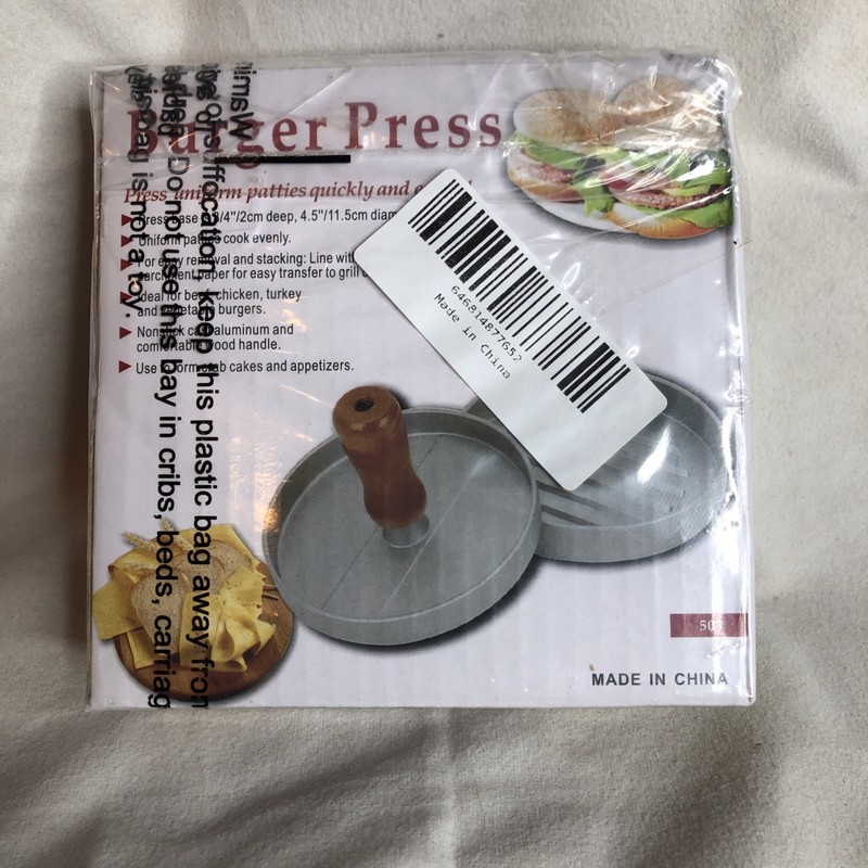 Hamburger Patty Maker Grill Press Large Round Burger Metal Mould Cooking Tools gallery