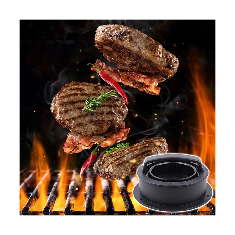 Burger Press, Hamburger Press Patty Maker With 100Pcs Hamburger Patty Paper, ... gallery