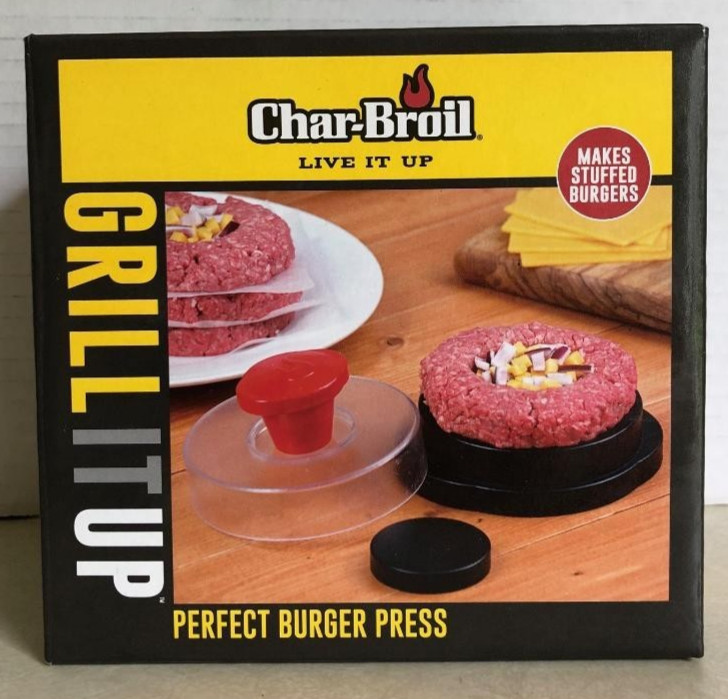 Char-Broil Perfect Burger Press Makes Regular or Stuffed Burger Patties w/ Ease