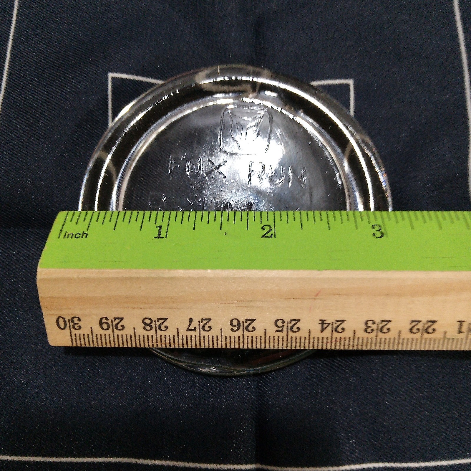 Craftsman Fox Run Boil Alert Glass Disk. 3.25" Across. Clear Glass. gallery