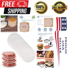 Hamburger Patty Paper Round 4.5 Inch, Set of 200, Non Stick Patty Paper Sheet…