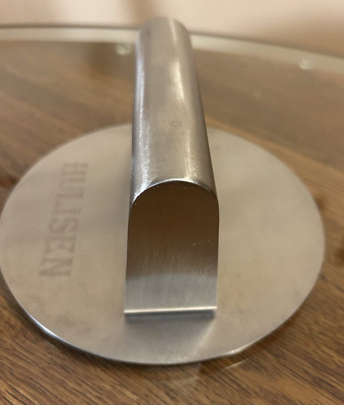 Hulisen Stainless Steel Burger Smasher 6.25" Diameter Kitchen Compressor Tool gallery