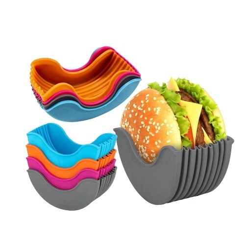 Perfect Gift Retractable Fixed Box Hamburger Holders for Burger Lovers Adults gallery