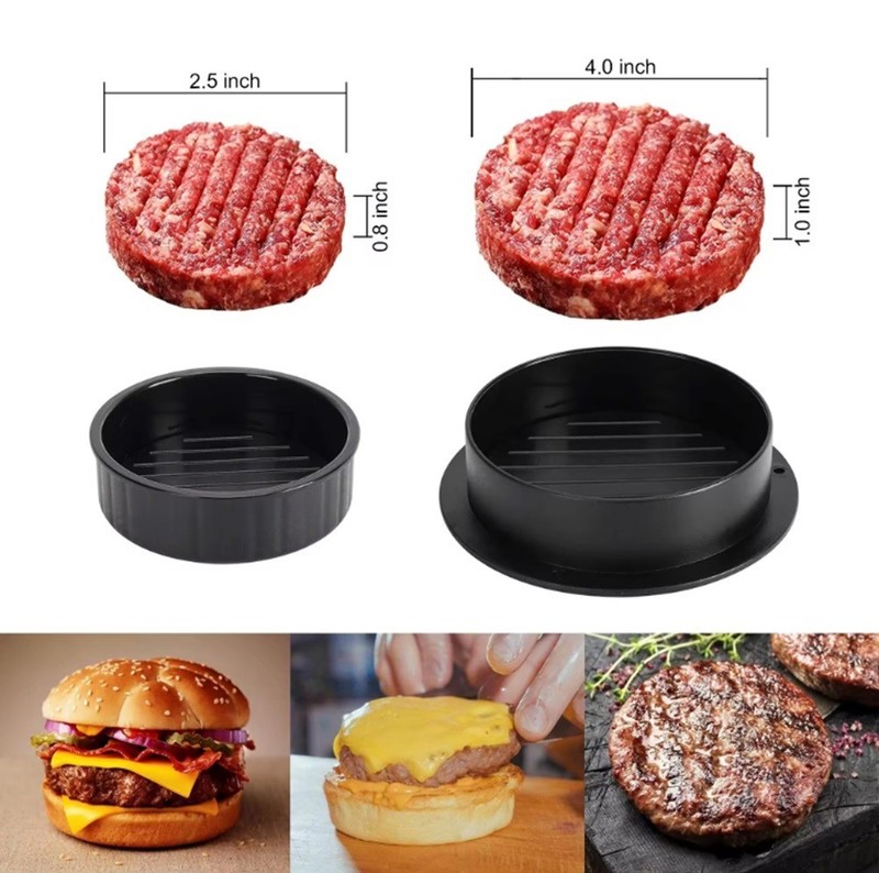 3-in-1 Burger Press Hamburger Patty Maker-Stuffed Burger Press- 100 Burger Paper gallery