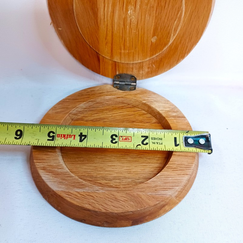 Vintage Hamburger Press Hand-Painted Wood Rooster Folk Art Kitchen Tool gallery