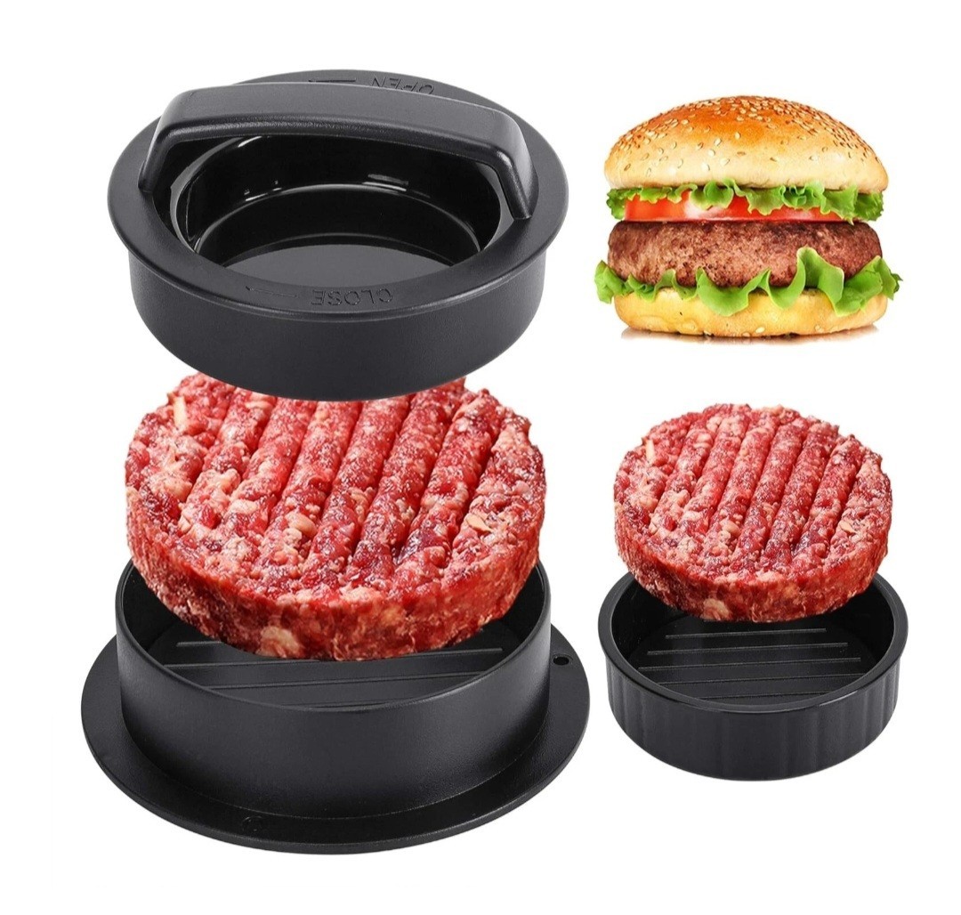 Hamburger Press Patty Maker, Burger Press 3 in 1 Non-Stick Meat Beef Veggie gallery