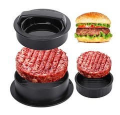 Hamburger Press Patty Maker, Burger Press 3 in 1 Non-Stick Meat Beef Veggie