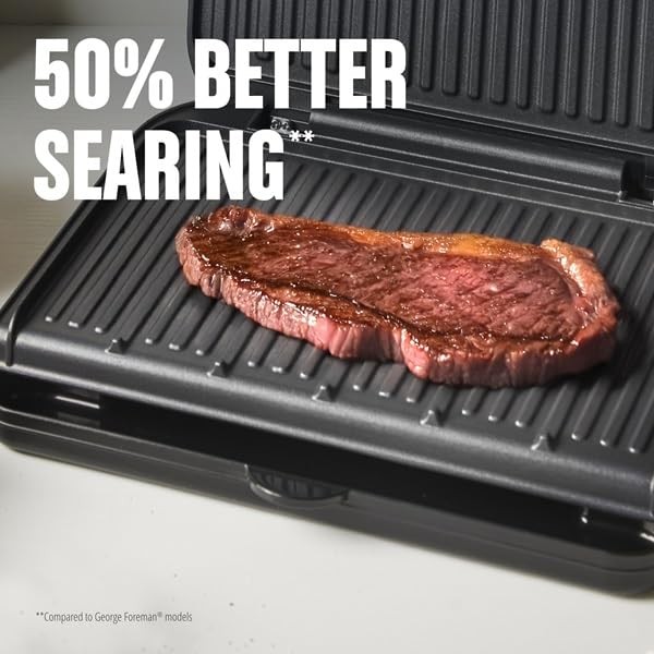 FamilySize Grill & Panini Press, Nonstick Ceramic Coating, FatRemoving Slope,... gallery