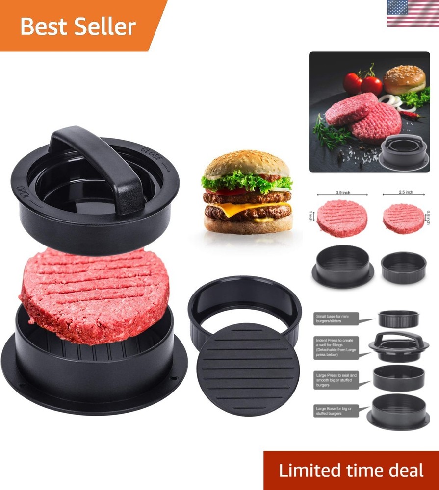 Burger Press, Hamburger Press Patty Maker With 100Pcs Hamburger Patty Paper, ...