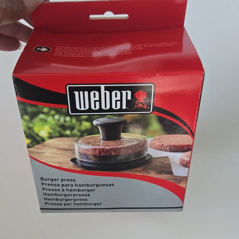 Weber Burger Press 6483, Large 4.5in Plastic, Black, Dishwasher Safe Handle gallery