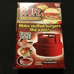 STUFZ Burger Stuffer Hamburger Maker Stuffed Patty Press As Seen On TV
