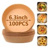 Ailifeer Air Fryer Liners Round,100PCS 6.3 inch 6.3inch, Round-100PCS gallery
