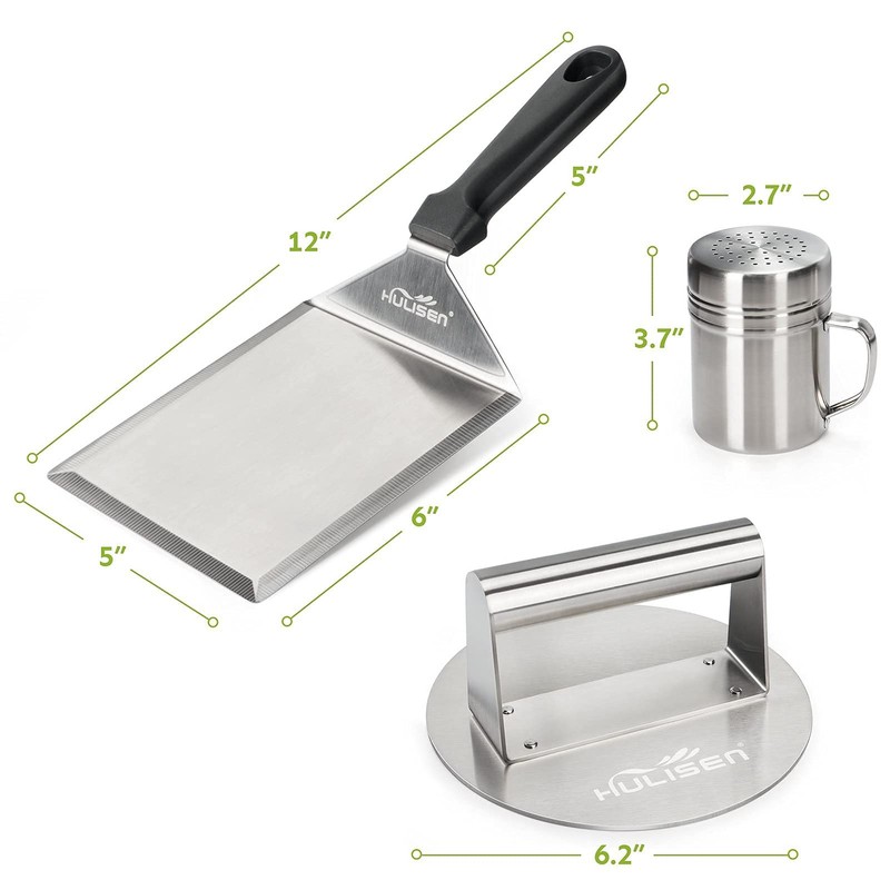Smashed Burger Kit Stainless Steel Burger Press Grill Spatula And Spice Dredge S gallery