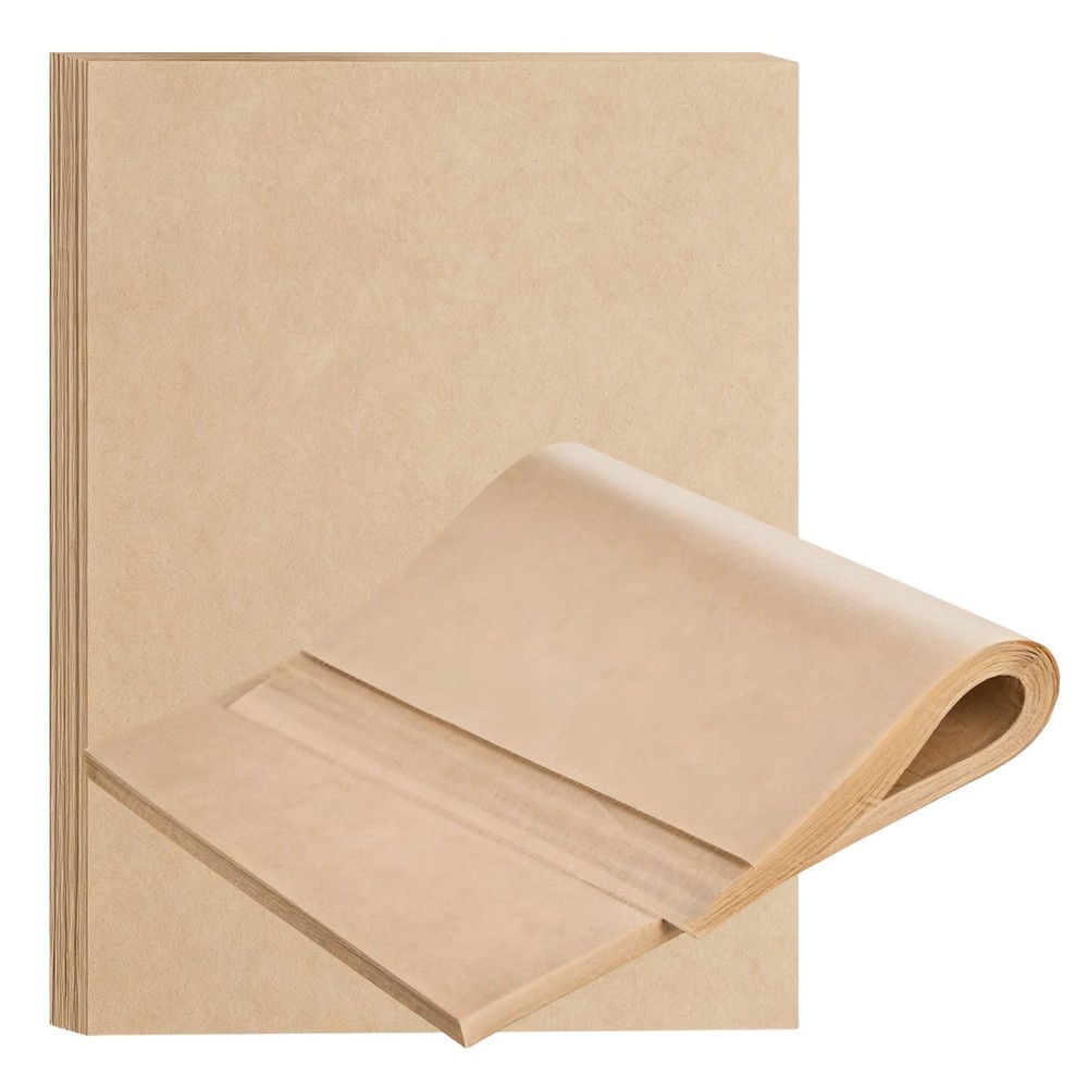 Precut Parchment Paper Sheets 13x9 Inch - Non-Stick & No-Leak Large, Brown